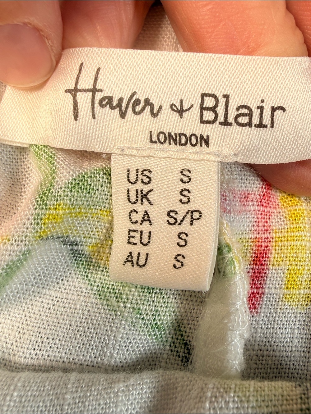 Haven & Blair London Lemon Print Linen Blend Midi Skirt Size Small Colorful - Picture 6 of 11